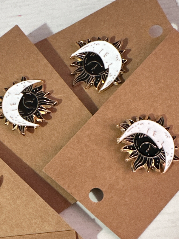 Sun & Moon Contrast Enamel Pin