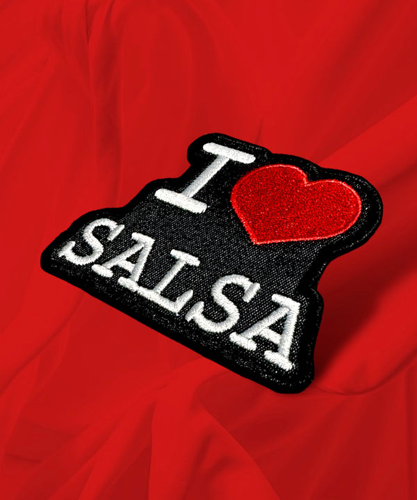 I Love Salsa Iron On Patch
