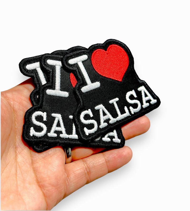 I Love Salsa Iron On Patch