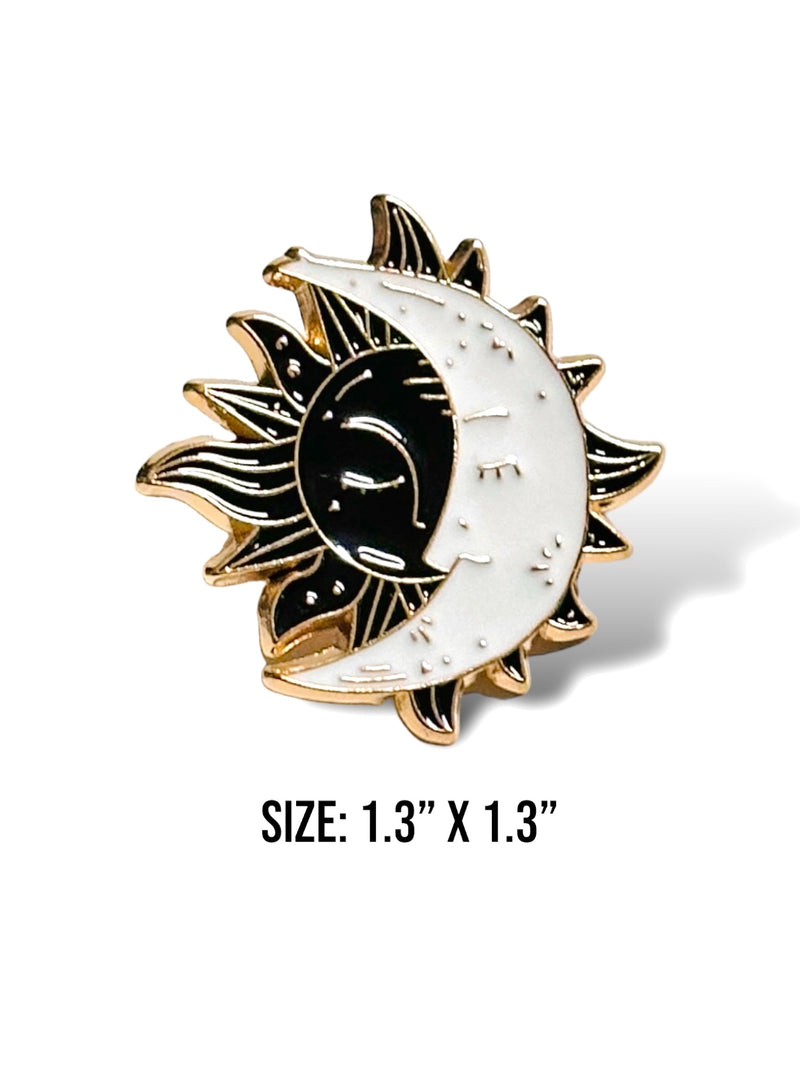 Sun & Moon Contrast Enamel Pin