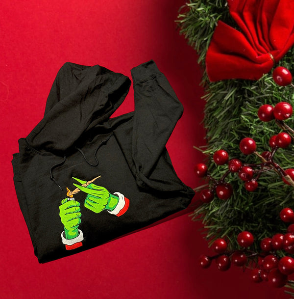 Embroidered Christmas Wake & Bake Hoodie