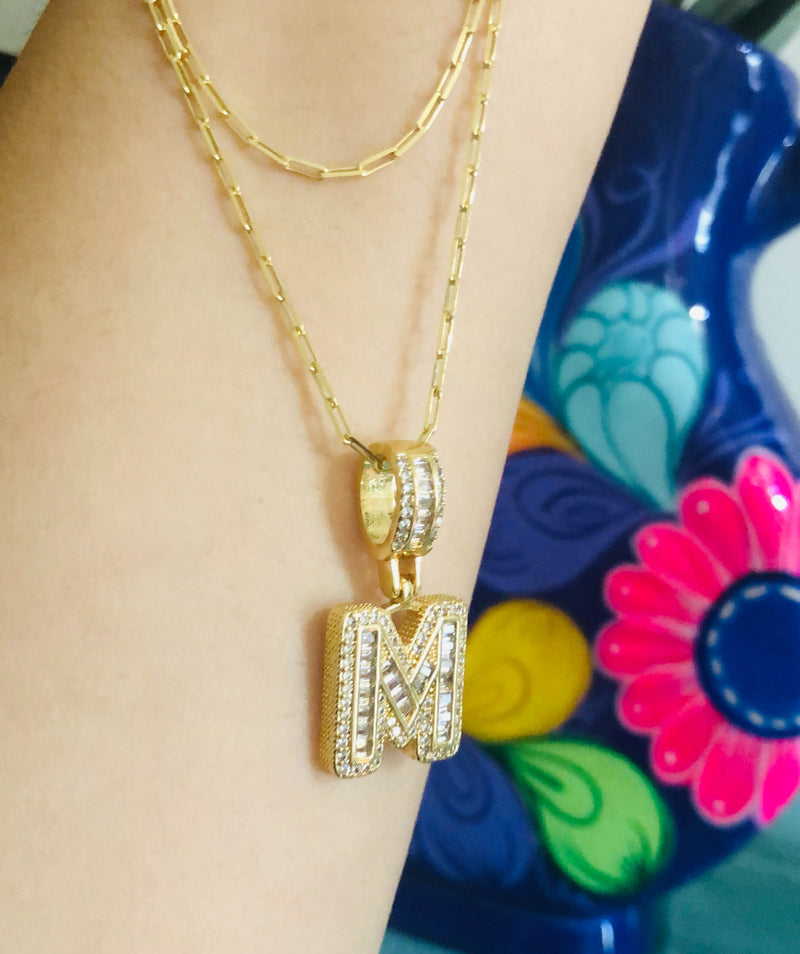 Luxurious Alphabet Unisex Pendant