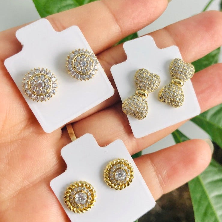 Bow 14K Gold Stud Earrings