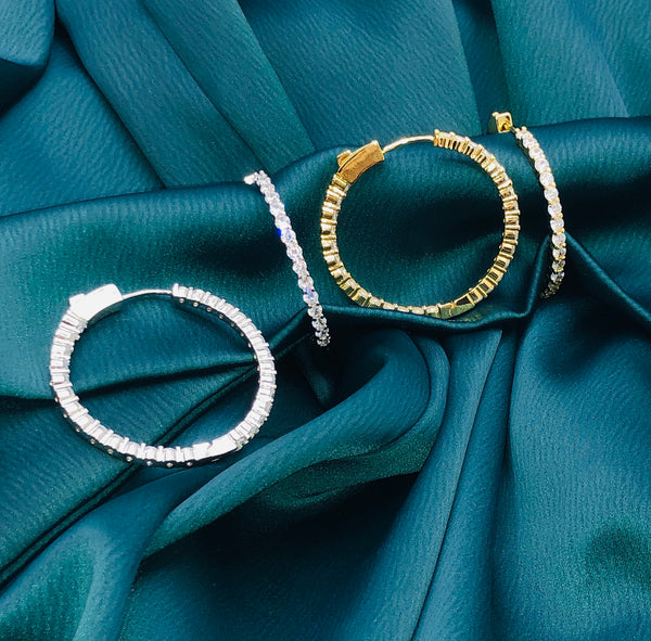 Elegant Dazzle Hoop Earrings