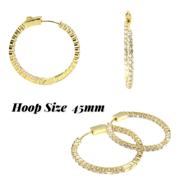 Elegant Dazzle Hoop Earrings