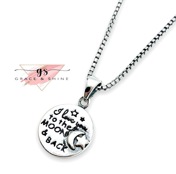 To The Moon & Back Silver Necklace