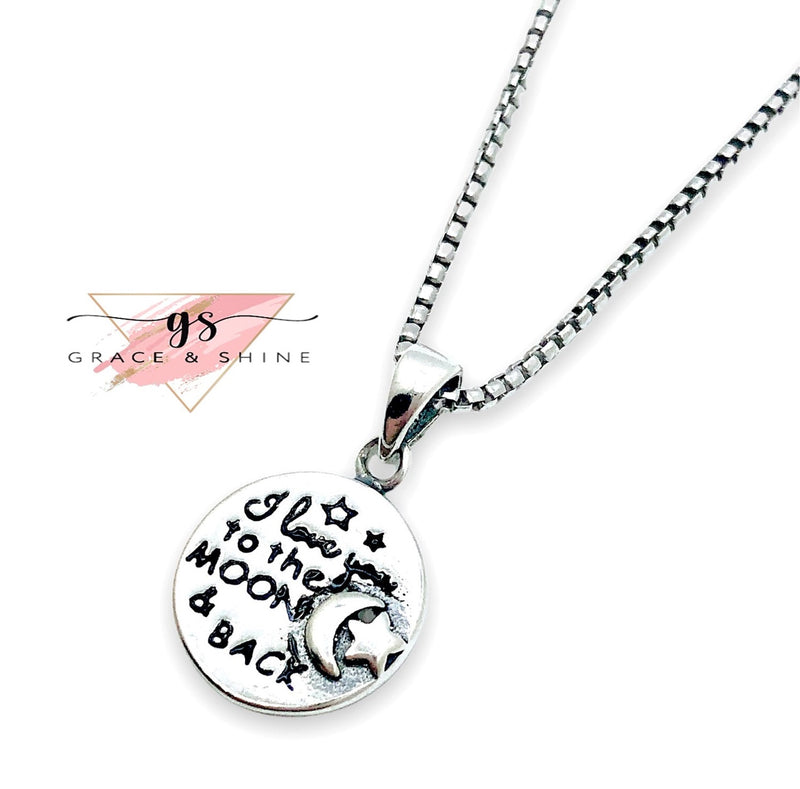 To The Moon & Back Silver Necklace