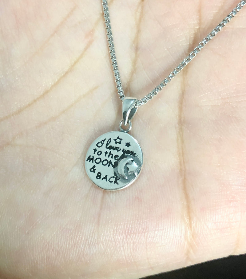 To The Moon & Back Silver Necklace