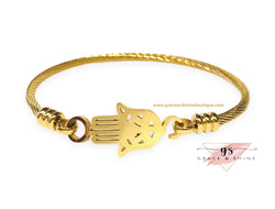 Hamsa Cable Bracelet