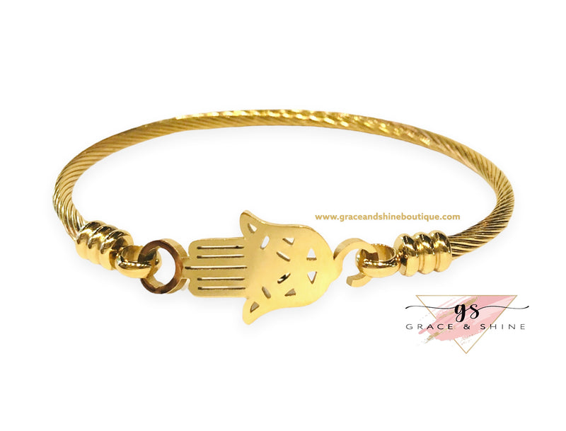 Hamsa Cable Bracelet